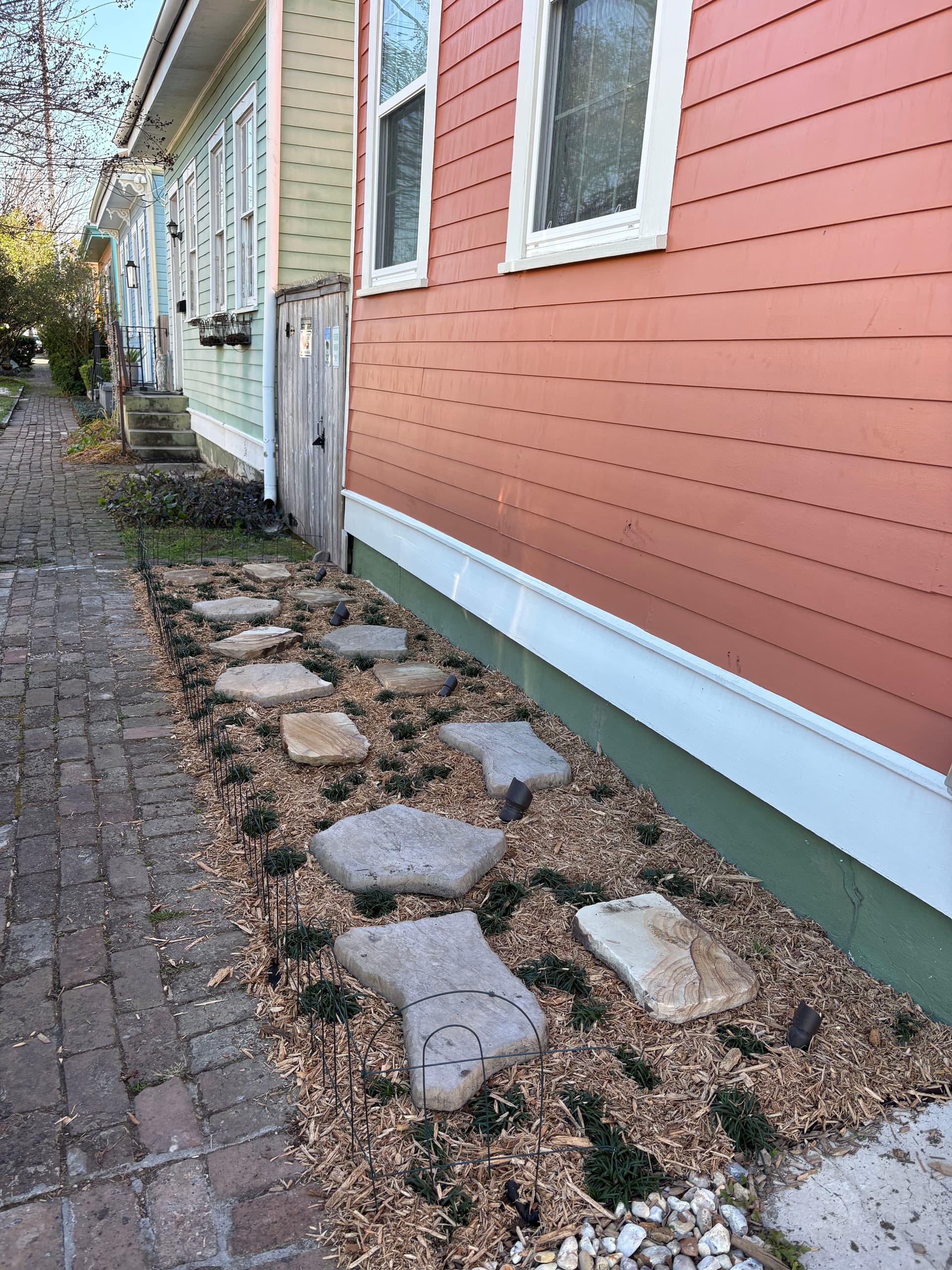 Gallery photos for Garden Path Revival with Mulch and Lighting: Image #1